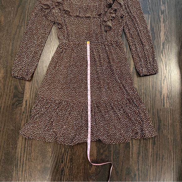 Mango Brown Ribbed Ruffled Sundress - Picture 3 of 10